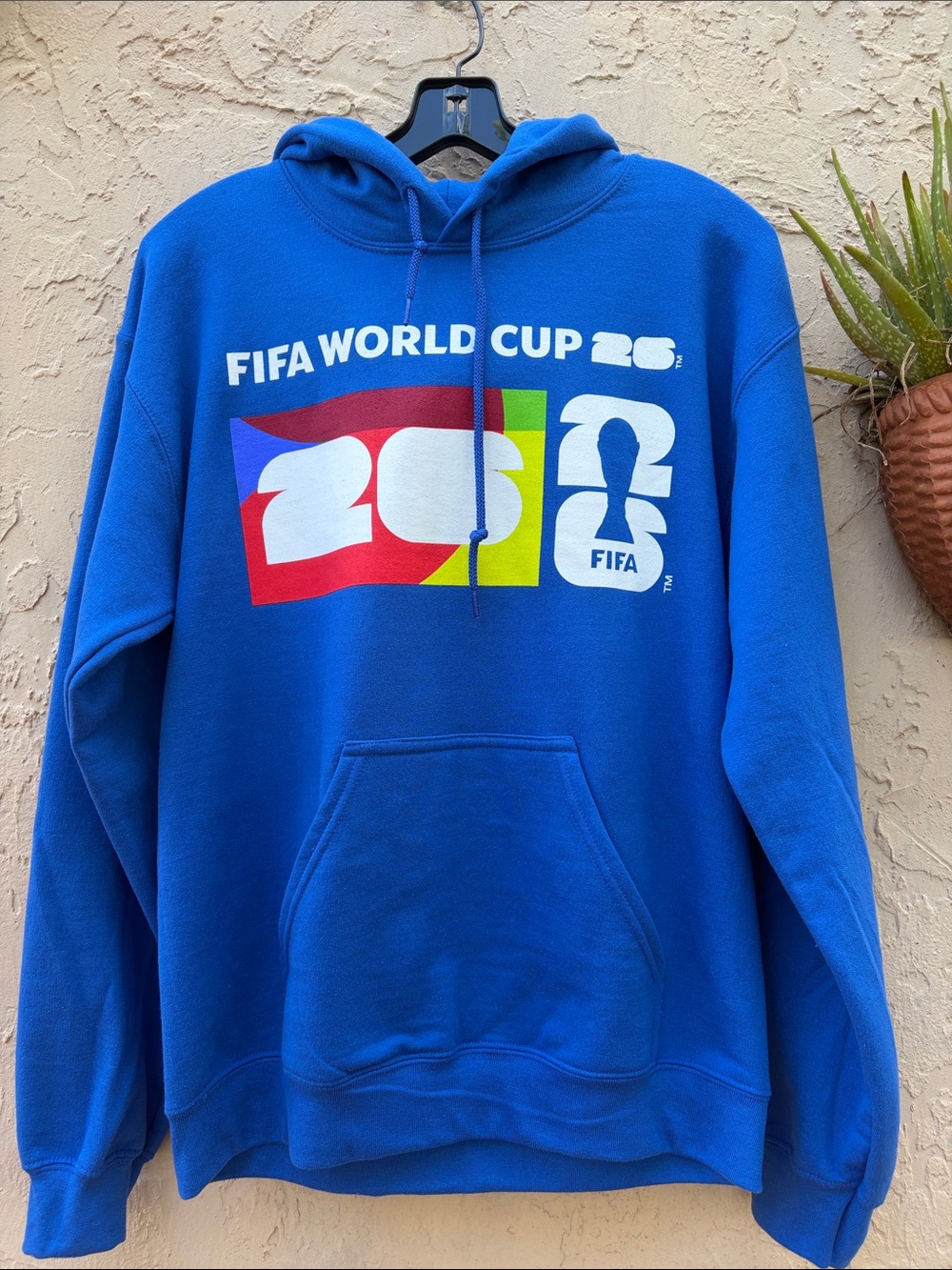 FIFA Official Licensed World Cup Brilliant Blue with Multicolor Hoodie